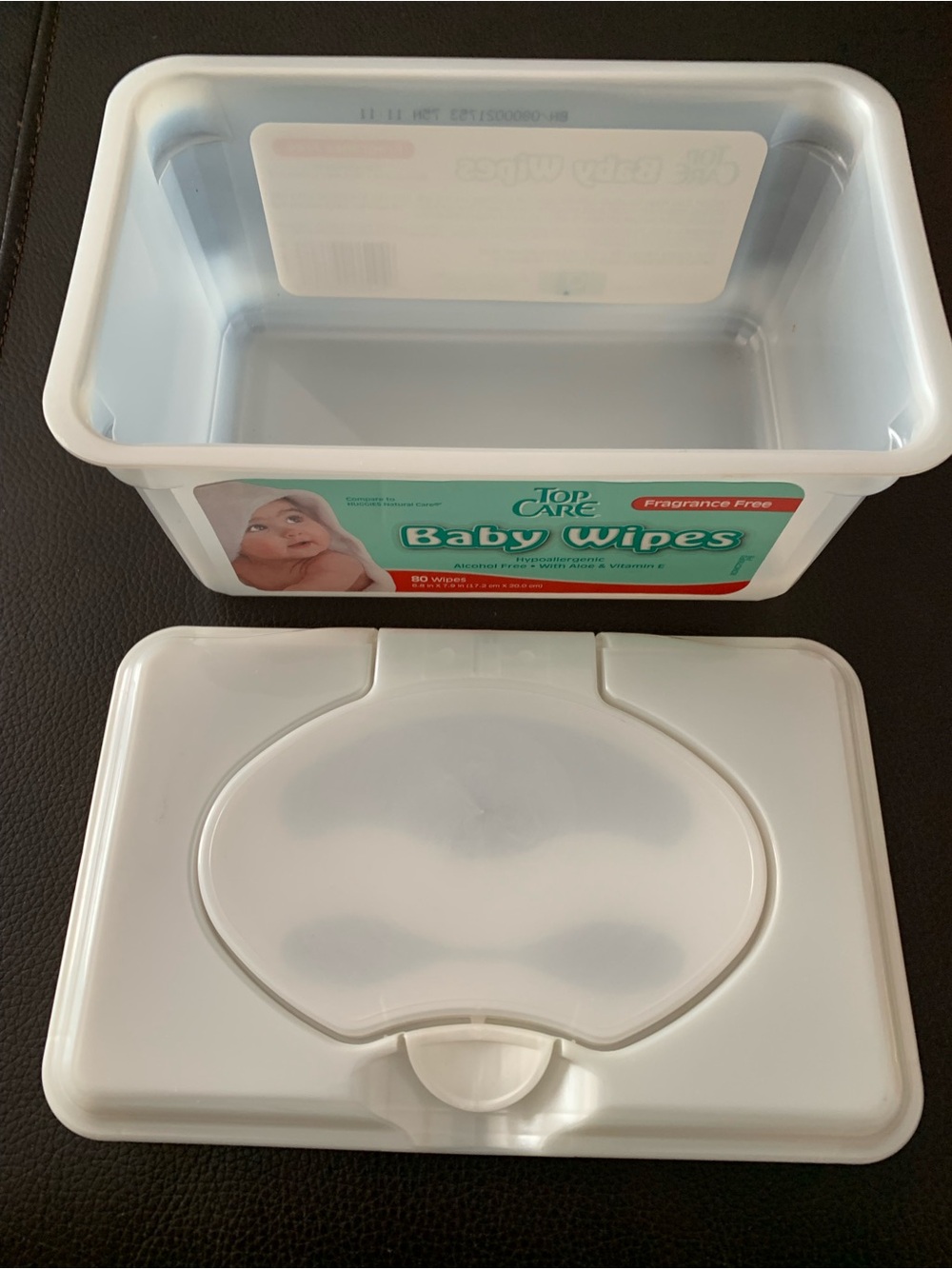 Vintage Baby Wipes Plastic Empty Refillable Container Case & Lid NICE Made USA